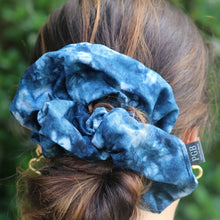 Load image into Gallery viewer, Moana Mahina (Blue & White Tie Dye)-XXXL Scrunchie