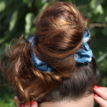 Load image into Gallery viewer, Moana Mahina (Blue & White Tie Dye)-XXXL Scrunchie